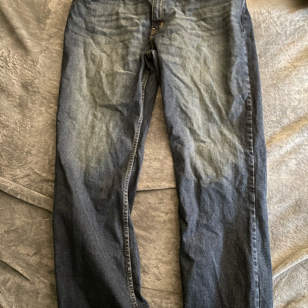 George Men's Dark Blue Straight Jeans BootCut 40x32